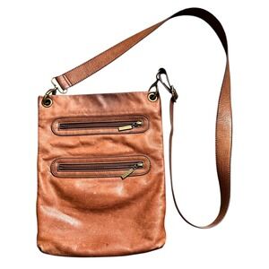 Margot New York Pebble Soft Leather Crossbody Shoulder‎ Purse w/ Pockets Handbag